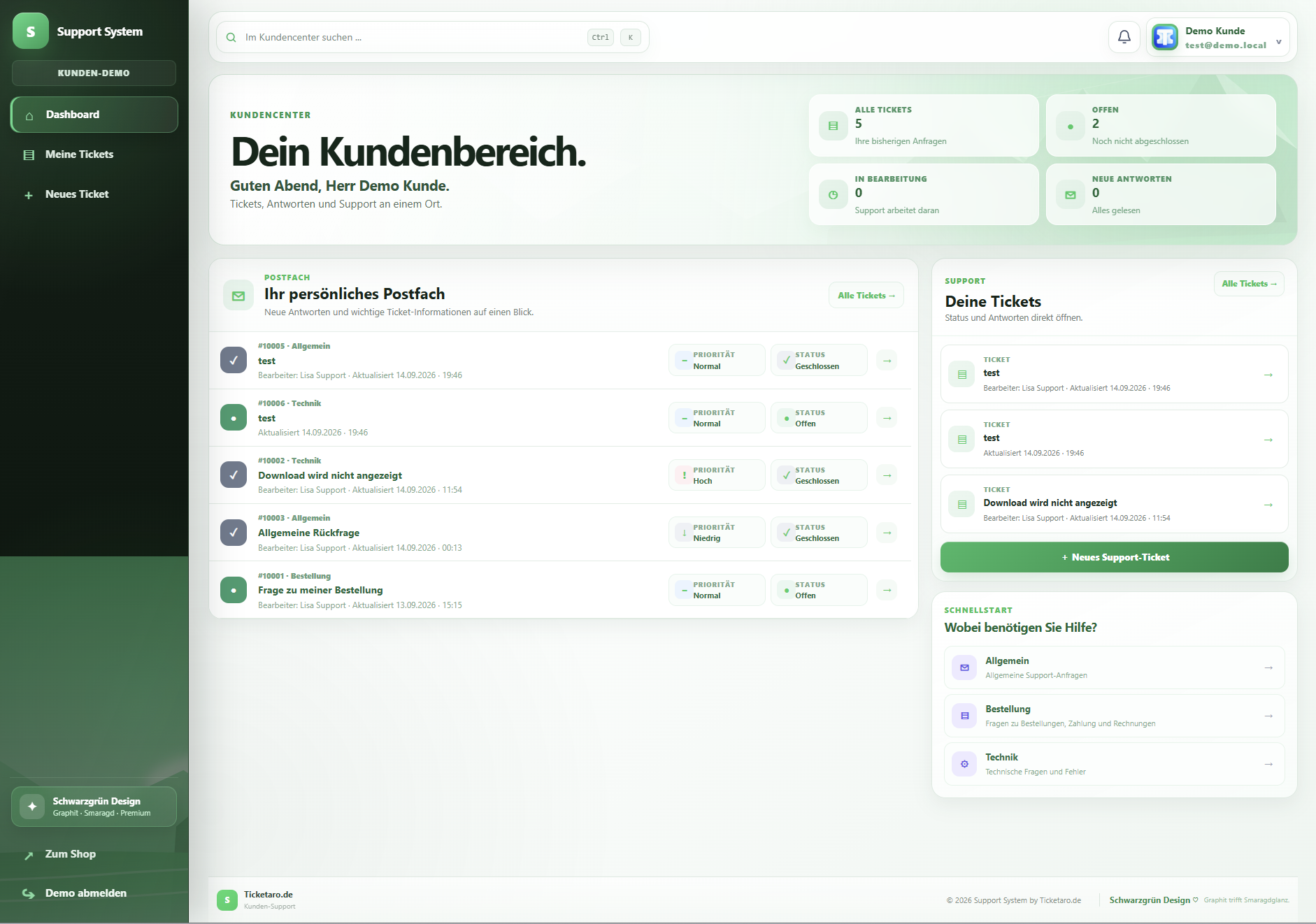 Schwarzgrün Design