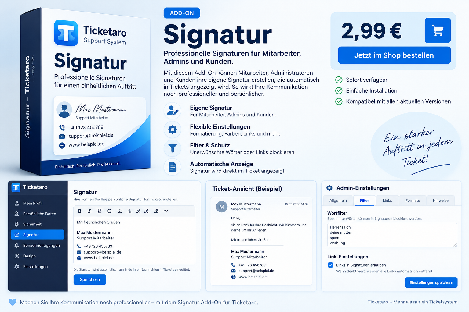 Ticket-Signaturen